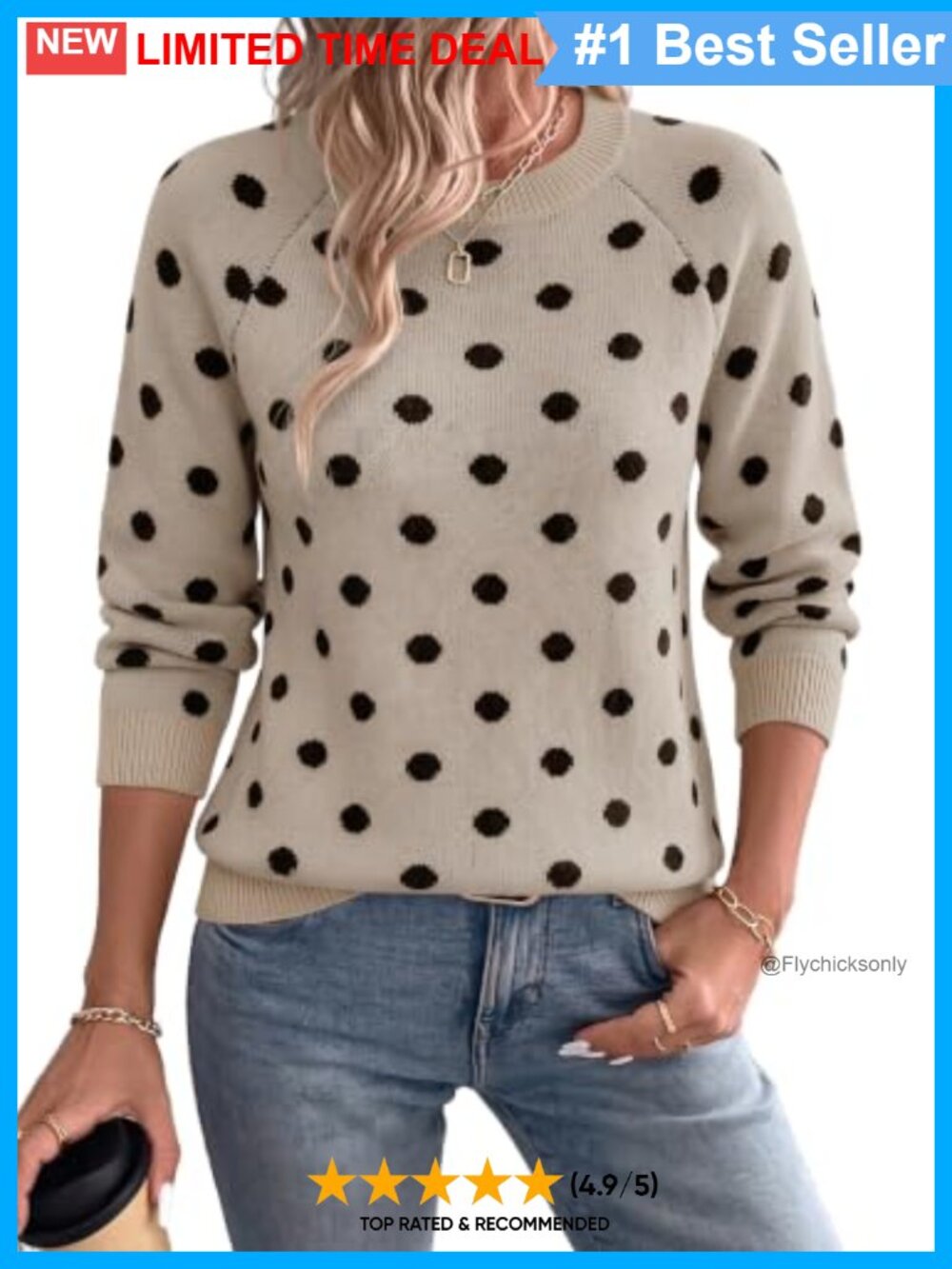 Crew Neck Long Sleeve Knit Pullover Sweater